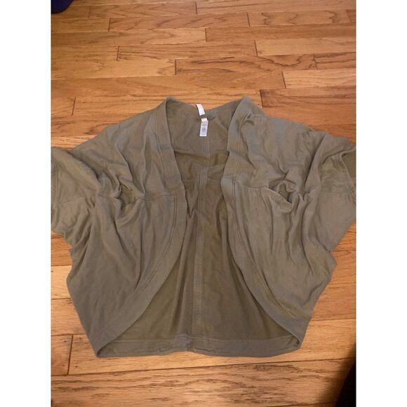Athleta, women's oversized open cardigan short sleeve sweater with pockets sz sm - Picture 1 of 9